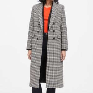 NWT Banana Republic houndstooth wool Midi Coat